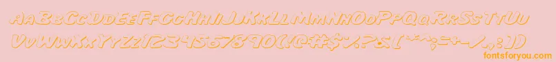 Majsie-Schriftart – Orangefarbene Schriften auf rosa Hintergrund