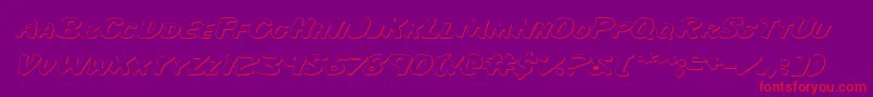 Majsie-Schriftart – Rote Schriften auf violettem Hintergrund