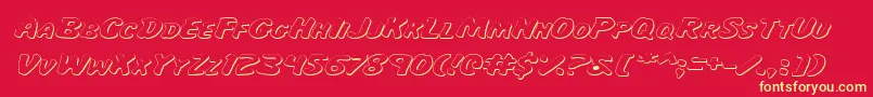 Majsie Font – Yellow Fonts on Red Background