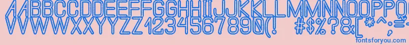 TheMistySouthSt Font – Blue Fonts on Pink Background