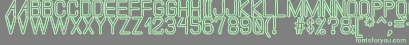 TheMistySouthSt Font – Green Fonts on Gray Background