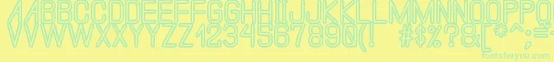 TheMistySouthSt Font – Green Fonts on Yellow Background