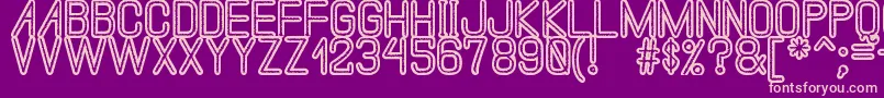 TheMistySouthSt Font – Pink Fonts on Purple Background