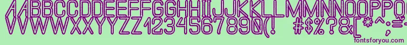 TheMistySouthSt Font – Purple Fonts on Green Background