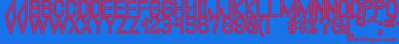 TheMistySouthSt Font – Red Fonts on Blue Background