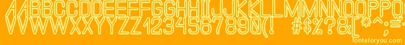 TheMistySouthSt Font – Yellow Fonts on Orange Background