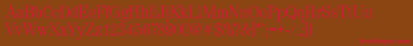 ValenciaserialLightRegular Font – Red Fonts on Brown Background