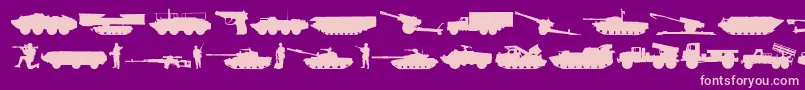SovietKit Font – Pink Fonts on Purple Background