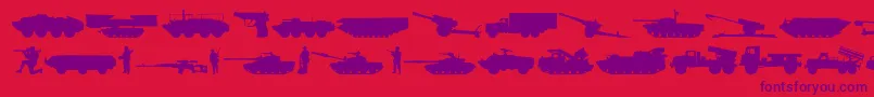 SovietKit Font – Purple Fonts on Red Background