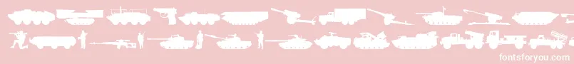フォントSovietKit – ピンクの背景に白い文字