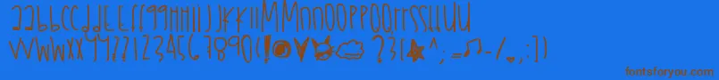 Julyfireworks Font – Brown Fonts on Blue Background