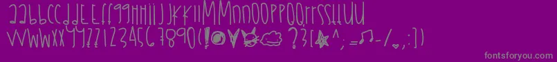 Julyfireworks Font – Gray Fonts on Purple Background