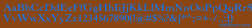 Шрифт HorleyoldstylemtstdBold – синие шрифты на коричневом фоне
