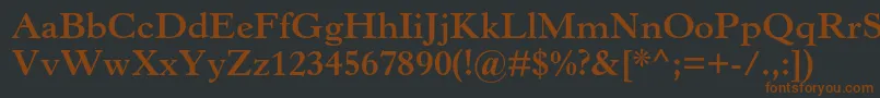 HorleyoldstylemtstdBold Font – Brown Fonts on Black Background