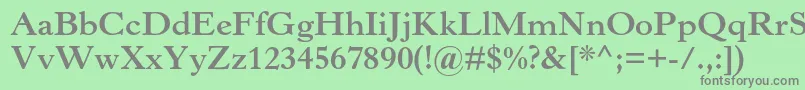 HorleyoldstylemtstdBold-Schriftart – Graue Schriften auf grünem Hintergrund
