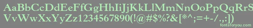 HorleyoldstylemtstdBold Font – Green Fonts on Gray Background