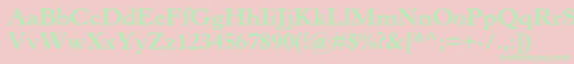 HorleyoldstylemtstdBold Font – Green Fonts on Pink Background