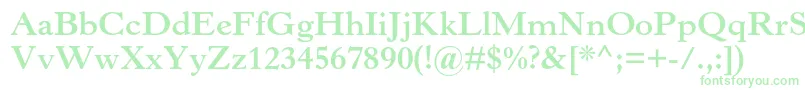 Fonte HorleyoldstylemtstdBold – fontes verdes em um fundo branco