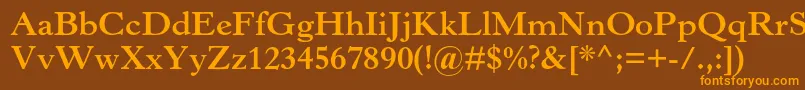 HorleyoldstylemtstdBold Font – Orange Fonts on Brown Background