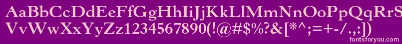 HorleyoldstylemtstdBold Font – Pink Fonts on Purple Background