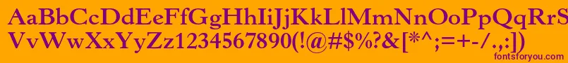 HorleyoldstylemtstdBold Font – Purple Fonts on Orange Background