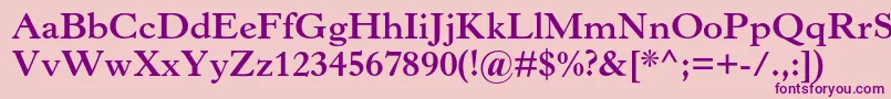 HorleyoldstylemtstdBold Font – Purple Fonts on Pink Background