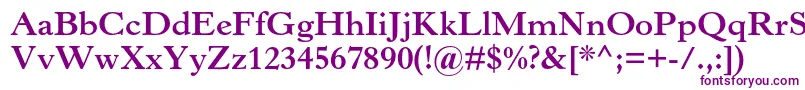 HorleyoldstylemtstdBold Font – Purple Fonts on White Background