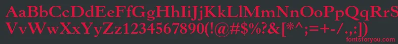 HorleyoldstylemtstdBold Font – Red Fonts on Black Background