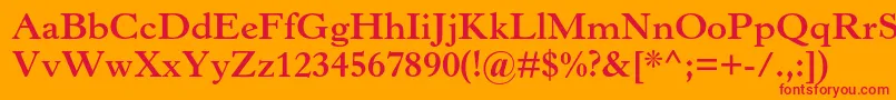 HorleyoldstylemtstdBold Font – Red Fonts on Orange Background