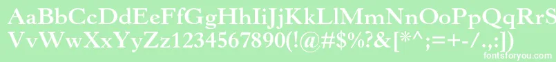 HorleyoldstylemtstdBold Font – White Fonts on Green Background