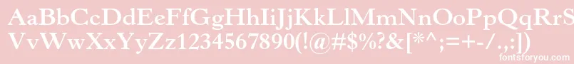 HorleyoldstylemtstdBold Font – White Fonts on Pink Background