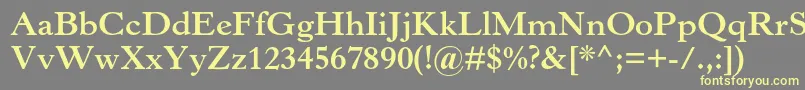 HorleyoldstylemtstdBold Font – Yellow Fonts on Gray Background