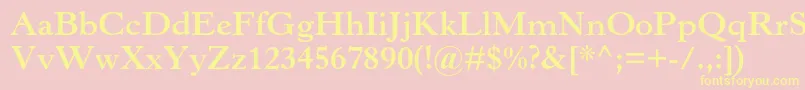 HorleyoldstylemtstdBold Font – Yellow Fonts on Pink Background