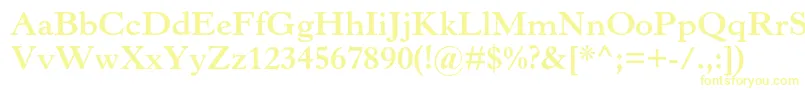 HorleyoldstylemtstdBold Font – Yellow Fonts on White Background
