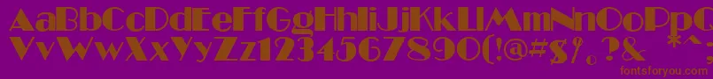 MiamibeachLight Font – Brown Fonts on Purple Background