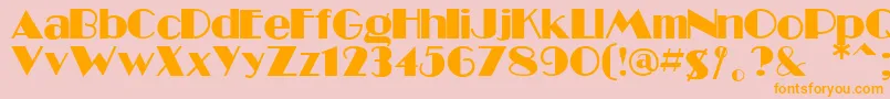 MiamibeachLight Font – Orange Fonts on Pink Background