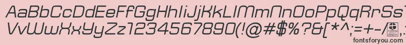 フォントTypoSquareItalicDemo – ピンクの背景に黒い文字