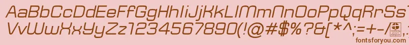 TypoSquareItalicDemo Font – Brown Fonts on Pink Background