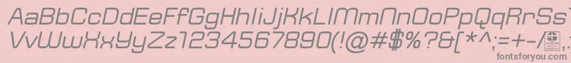 TypoSquareItalicDemo Font – Gray Fonts on Pink Background