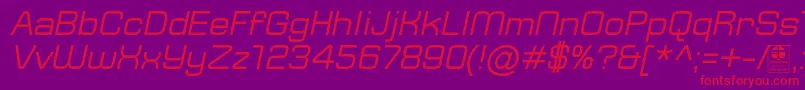 fuente TypoSquareItalicDemo – Fuentes Rojas Sobre Fondo Morado