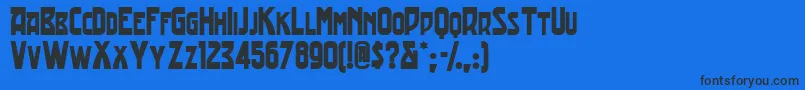 Tradingpostnf Font – Black Fonts on Blue Background