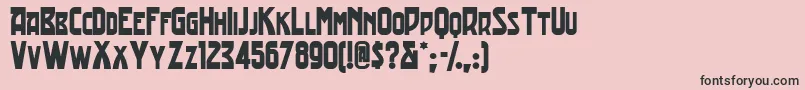 フォントTradingpostnf – ピンクの背景に黒い文字