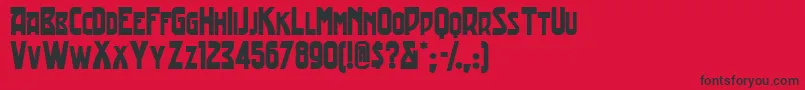 Tradingpostnf Font – Black Fonts on Red Background