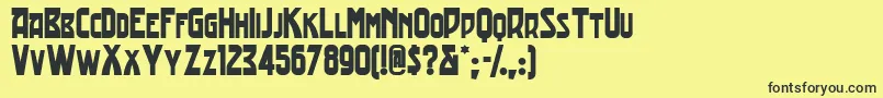 Tradingpostnf Font – Black Fonts on Yellow Background