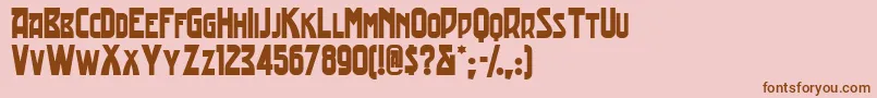 Tradingpostnf Font – Brown Fonts on Pink Background