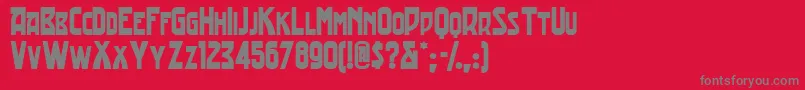 En savoir plus sur la police Tradingpostnf Police Tradingpostnf – polices grises sur fond rouge