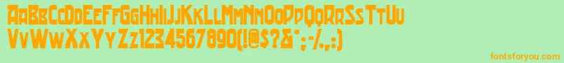 Tradingpostnf Font – Orange Fonts on Green Background