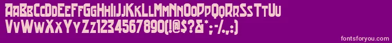 Tradingpostnf Font – Pink Fonts on Purple Background