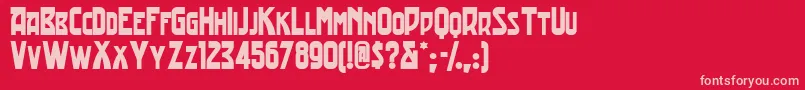 Tradingpostnf Font – Pink Fonts on Red Background