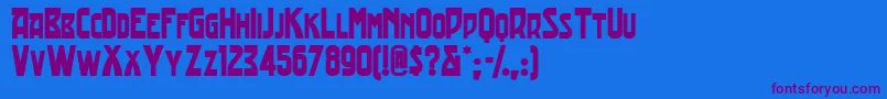 Tradingpostnf Font – Purple Fonts on Blue Background